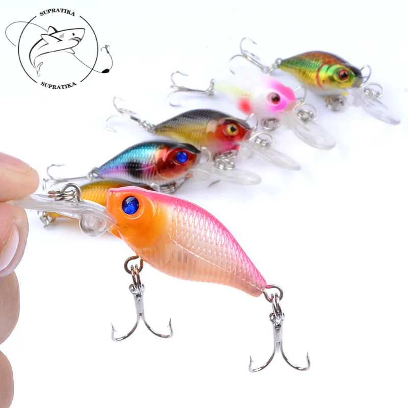

1Pcs 6cm/4.5g Long Lip Crank Fishing Lure Baits With 8# Hooks Diving 0.3m-1.2m Artificial Hard Isca Wobblers For Pike Fishing