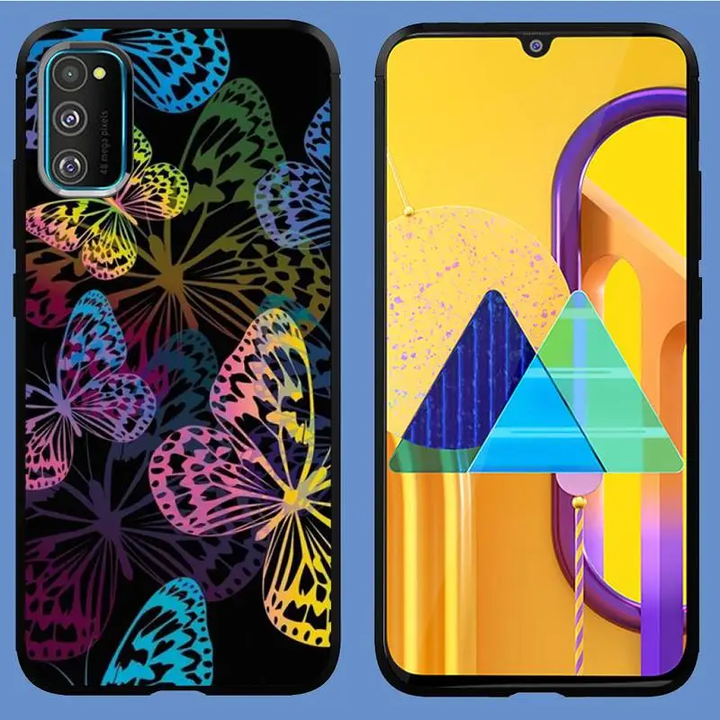 

Butterfly Dancing Girl Effect Phone Case For Samsung S6 S7 S8 S9 S10 E S20 Edge plus lite 2019 Black soft nax fundas cover