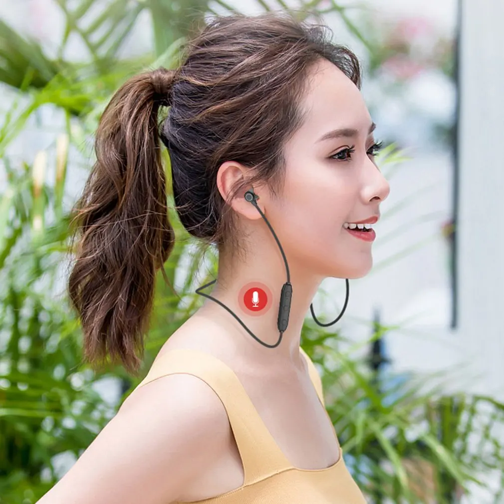 

Magnetic Wireless bluetooth Earphone music headset Phone Neckband sport Earbuds Earphone with Mic For iPhone Samsung Xiaomi