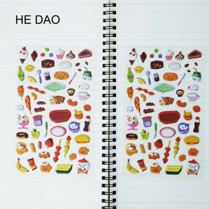 1 шт. милые наклейки объемные 3D рисунки из мультфильма ПВХ девочки/Мальчики День