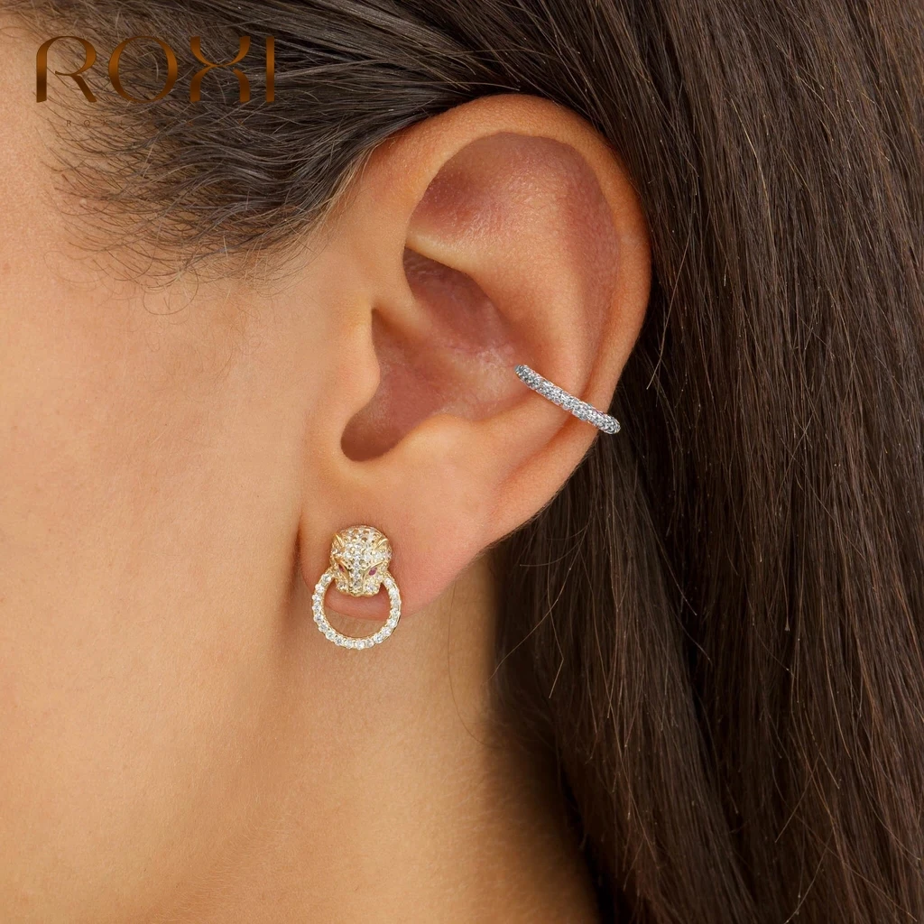 Женские серьги-манжеты ROXI из стерлингового серебра 925 пробы с кристаллом