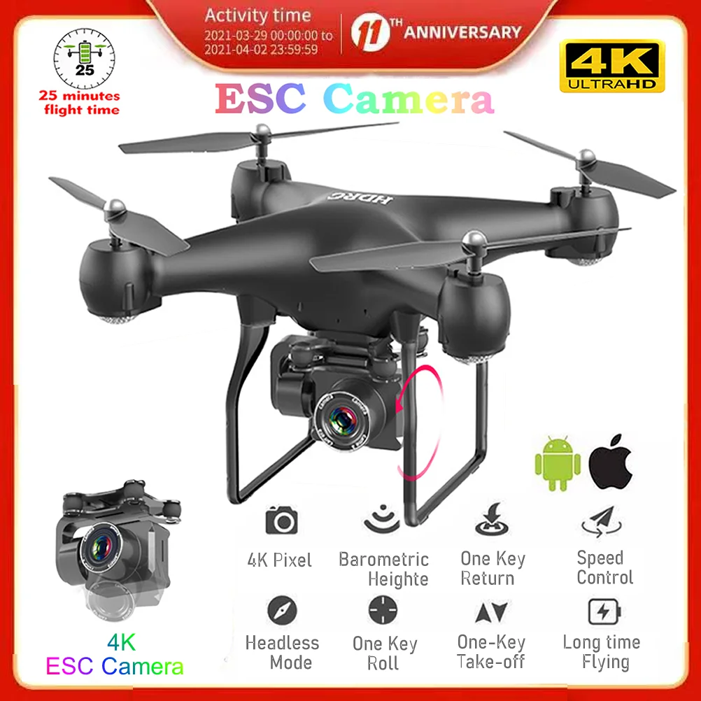 

JIMITU RC Drone UAV WiFi Wide Angle 4K Camera Aerial Photography Super Long Endurance Four Axis Dron Remote Control Helicopter