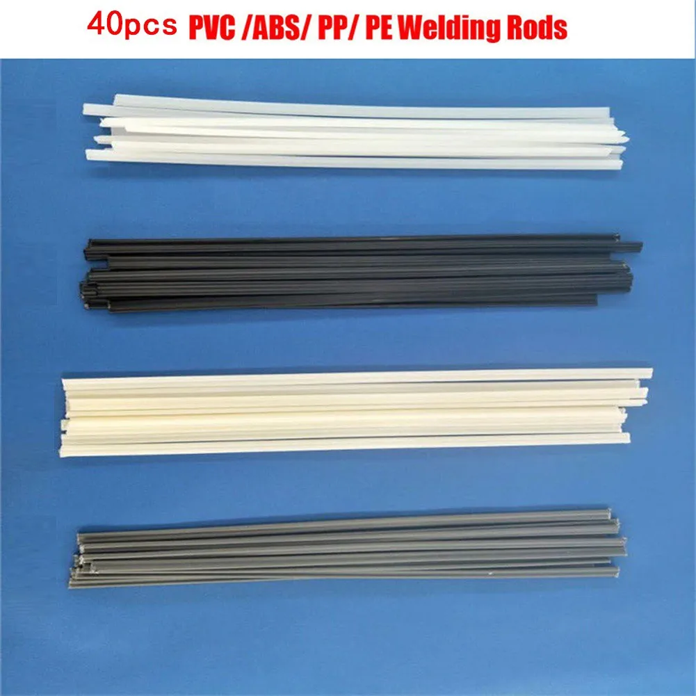 

40PCS Plastic Welding Rods ABS/PP/PVC/PE Welding Sticks 5x2.5mm For Plastic Welder Gun Bumper Repair Welding Supplies 20CM