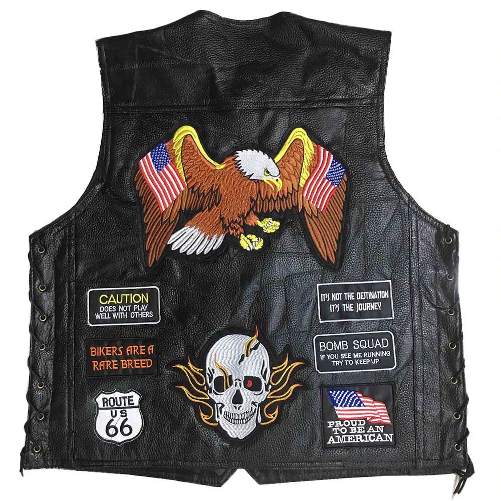 

Motorcycle Jacket Mens Sheepskin Leather Vest Motos Biker Ceket Chaqueta Motoqueiro Punk Retro Jaqueta Casual Moto Vest Clothing