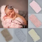 Теплое Мягкое Флисовое одеяло, реквизит для фотосъемки новорожденных, тканевый фон, одеяла для младенцев, подарки