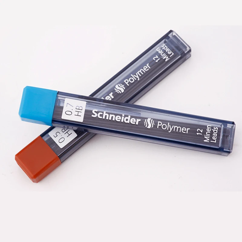 4 Pcs/Lot Schneider Pencil Lead core HB Anti-fracture Black lead 0.5/0.7/0.9 (Not easy to break)School Office Supplies wholesale |