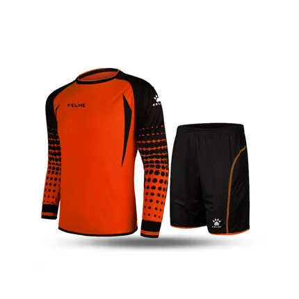KELME вратарь Джерси мужская форма футбол Джерси с длинным рукавом Doorkeepers футбол Губка протектор 3491979 - Цвет: Orange