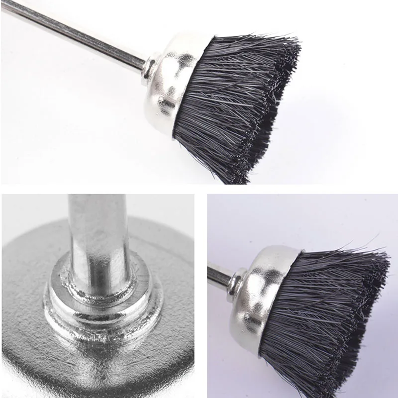 8 шт. щетины щетки колеса провода Комплект 3 мм оправка стержня электрическая мини