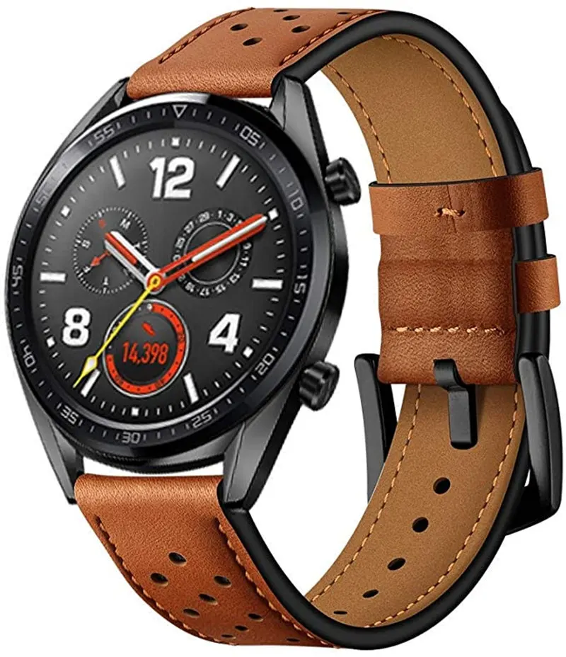 

Band for Samsung Galaxy Watch 3 45mm Galaxy Watch 46mm Leather Watch Strap for Huawei Watch GT 2 Pro 46mm Gear S3 Bands