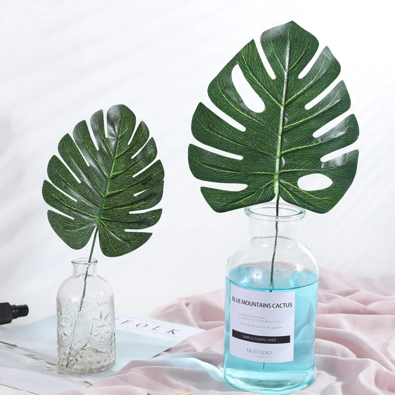 Пластиковые искусственные листья GreenTropical Пальмовые Листья моделирование лист для вечерние для дома садовые украшения DIY