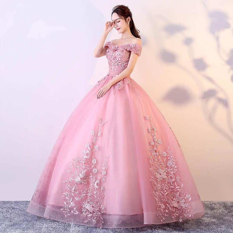 

MYYBLE 2020 Off The Shoulder Vestidos De Gala Largos Long Prom Dresses Appliques Flowers Evening Dresses Luxury Robes De Soiree