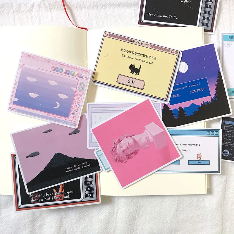 16 шт./компл. винтажная кибер-космическая наклейка сделай сам Скрапбукинг альбом