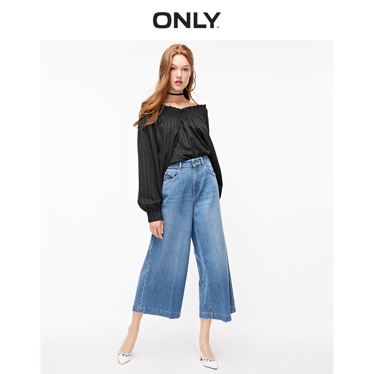 Только в том случае свободный крой с высокой посадкой широкие капри джинсы |