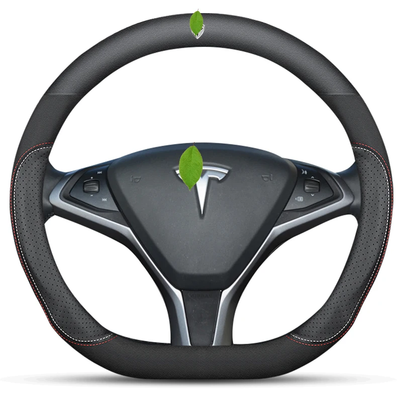 Чехол на руль Tesla Model3 кожаный декоративный комплект рулевого колеса премиум