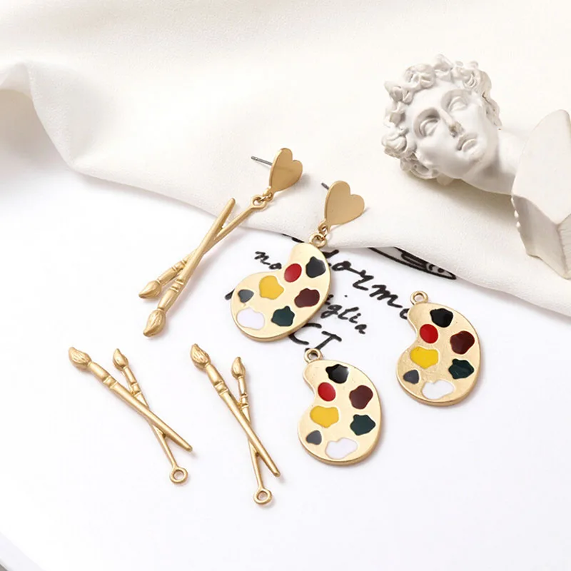 4 шт. яркие подвески в виде кисти для художника серьги самостоятельного