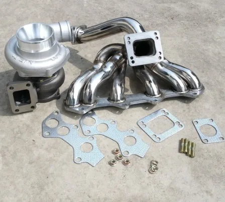 Турбина GT3582 Turbo Com AR0.70 AR 0 82 550 + hp выпускной коллектор для Toyota Supra 1JZ JZX100 VTI
