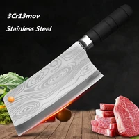 kitchen knife household fixed blade chef knife cutting vegetables meat fruits cleaver stainless steel cooking damascus knife
