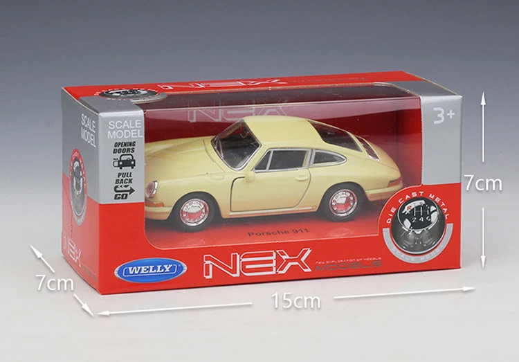 WELLY литой 1:36 Масштаб симулятор классическая модель автомобиля 1964 Porsche 911 оттягивающийся автомобиль металлический сплав игрушка автомобиль для детей Коллекция подарков