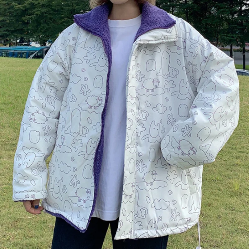 Женские зимние теплые пальто из искусственной овечьей шерсти верхняя одежда с