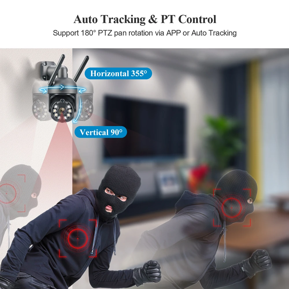 Комплект видеонаблюдения Techage H.265 8 каналов с ЖК-экраном 12 дюймов беспроводной