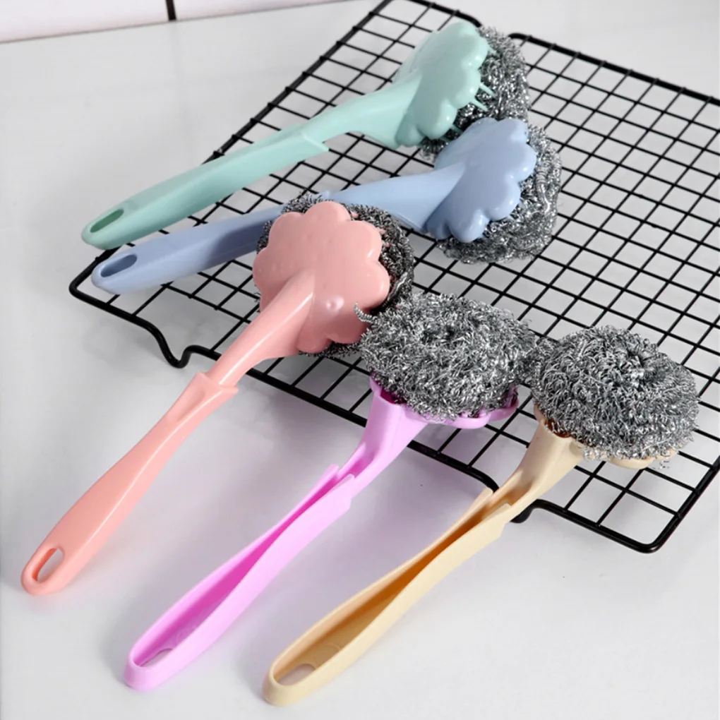 

Kitchen Cleaning brush Stainless Steel Replaceable Wire Ball Brush Pan Dish Tile Sink Kitchen Bathroom Cleaning Tools