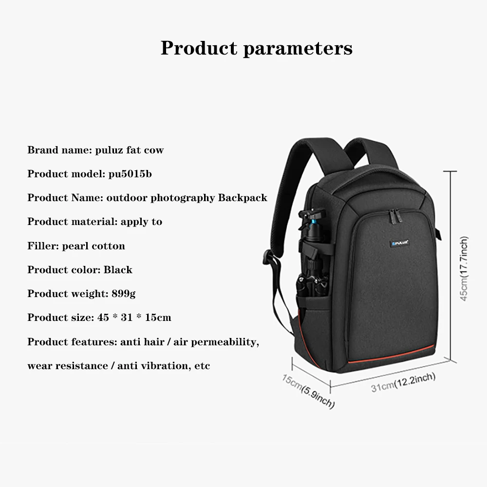 portable outdoor waterproof scratch proof dual shoulders backpack handheld ptz stabilizer camera bag with rain cover free global shipping