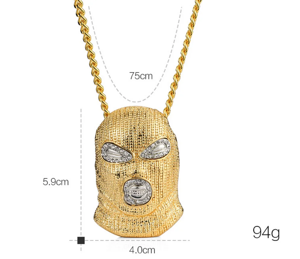 

Tide brand anti-terrorism headgear necklace nightclub hip hop HIPHOP hip hop street personality accessories pendant