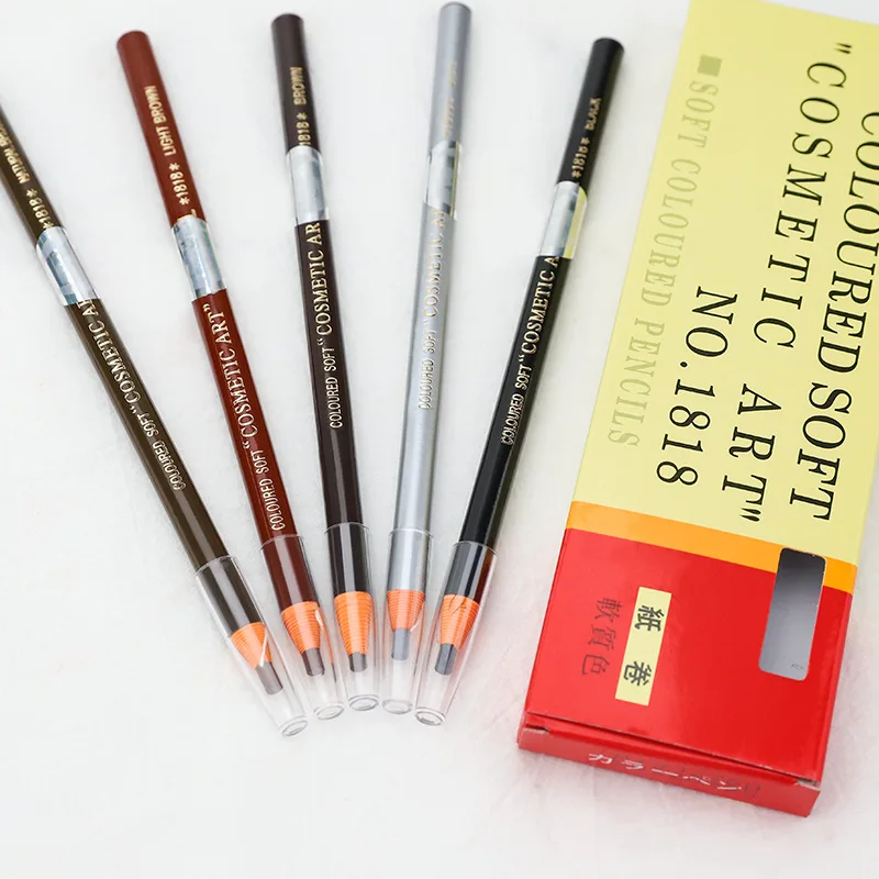 

12 шт./компл. брендовый карандаш для бровей, водостойкий микроблейдинг, ручка, усилитель бровей, долговечный карандаш для бровей, легкая в нан...