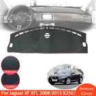 Нескользящий кожаный коврик для Jaguar XF 2008  2015 X250, Накладка для приборной панели, ковер от солнца, аксессуары для коврика 2009 2010 2011 2012
