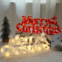 christmas ornament lamp room decor merry christmas letter led light christmas tree hanging lights home party decoration