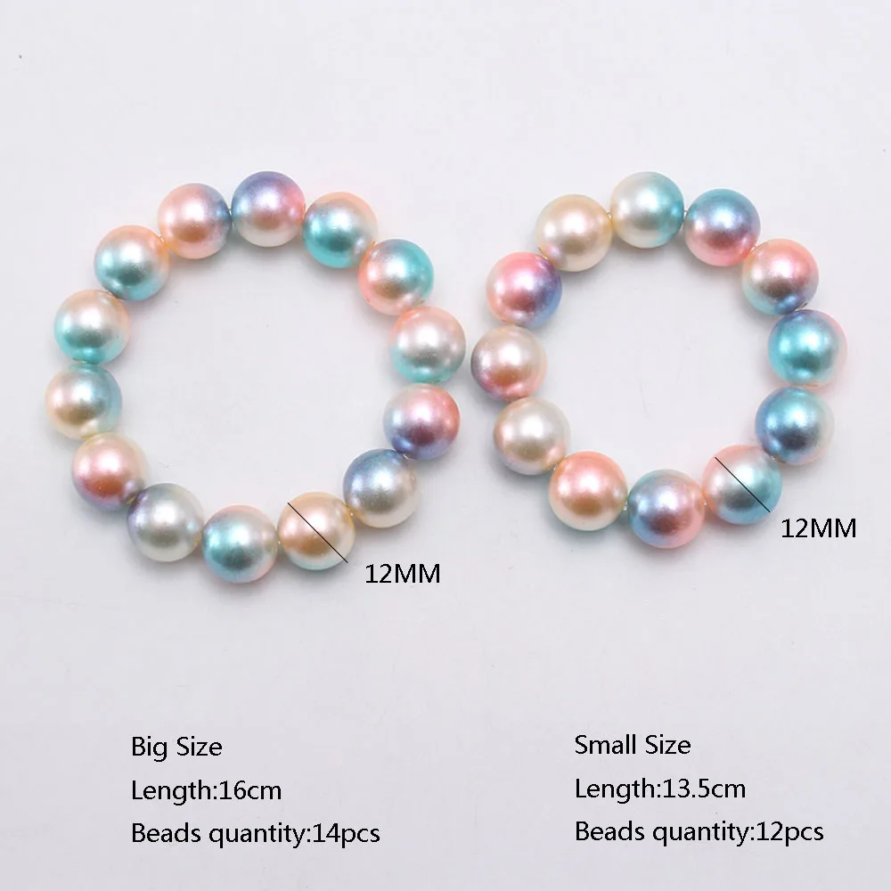 Детские круглые браслеты MHS.SUN для девочек модные эластичные с жемчугом и детей