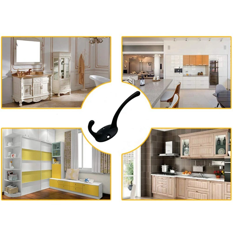 12 шт. в упаковке двойные крючки для пальто настенные металлические халатов