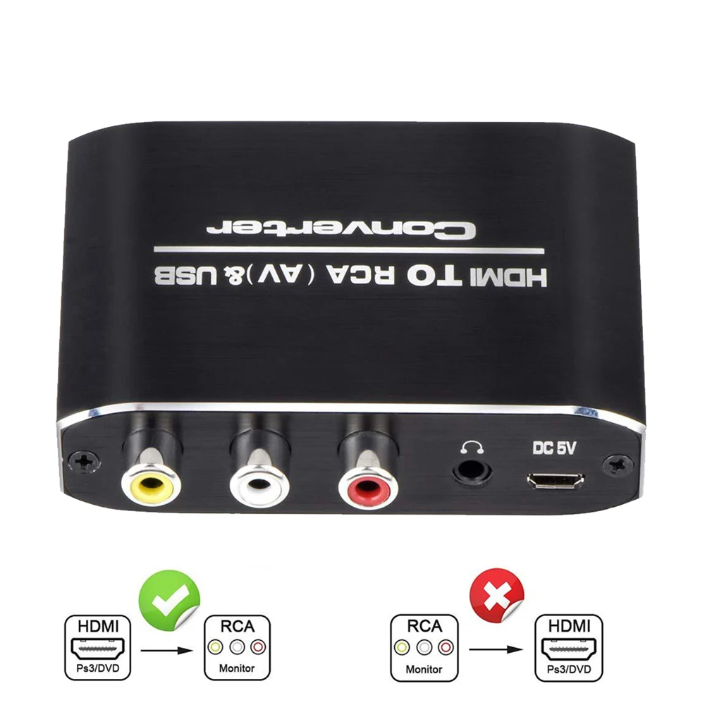 Преобразователь Hdmi-AV RCA адаптер с аудио-видео Full 1080P выход Hdmi-аудио-видео для