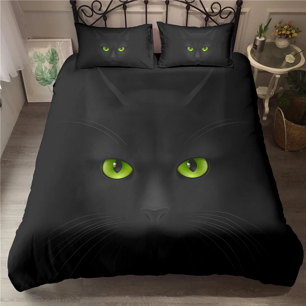 Barato Juego De Cama Con Estampado 3D De Animales Para Niños, Ropa De Cama Con Estampado 3D De Perro Y Gato, Edredón Suave, Funda De Almohada, Tamaño Queen Y King, Textil Para El Hogar