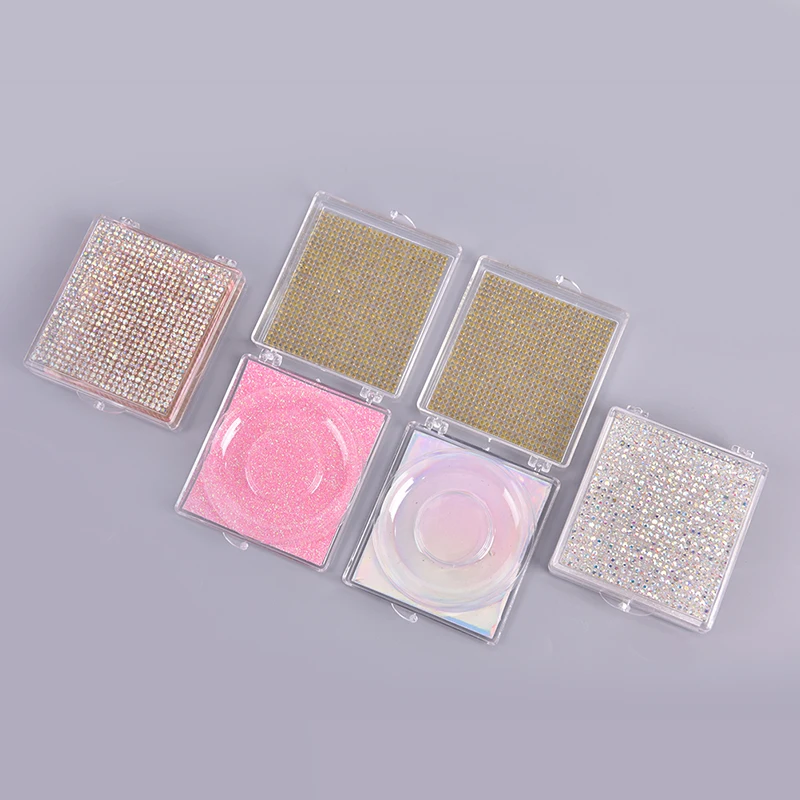 Квадратная коробка для упаковки накладных ресниц объемная норковая хранения 1