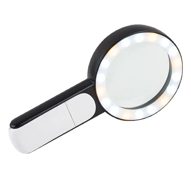 Новый товар: увеличительное стекло с 18 светодиодами и 3 режимами освещения, увеличение 30Х, для детей и пожилых людей.