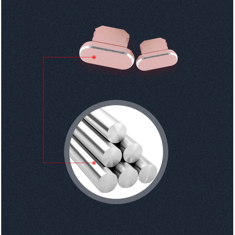 Мобильный телефон заглушка для зарядного порта из алюминиевого сплава