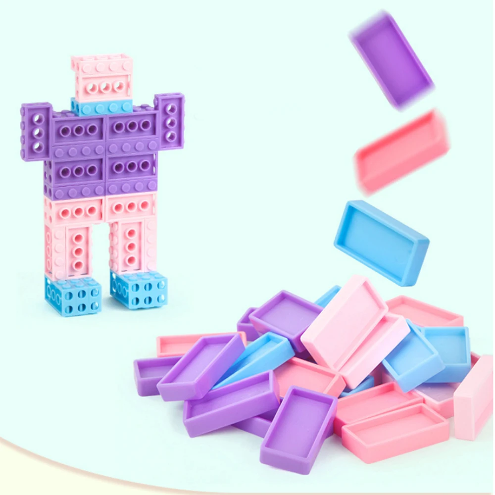 Automatic Laying Domino Train Blocks Set Building and Stacking Toy Plastic For 3-7 Year Old Toys Boys Girls Gift for Kids | Игрушки и