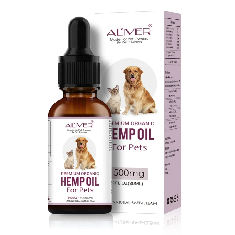 30ml Arganic Pet Hemp Seed Oil for dogs Natural Herbs of Care Anxiety Relief Pain Joint hip Strengtheens immunity New | Красота и