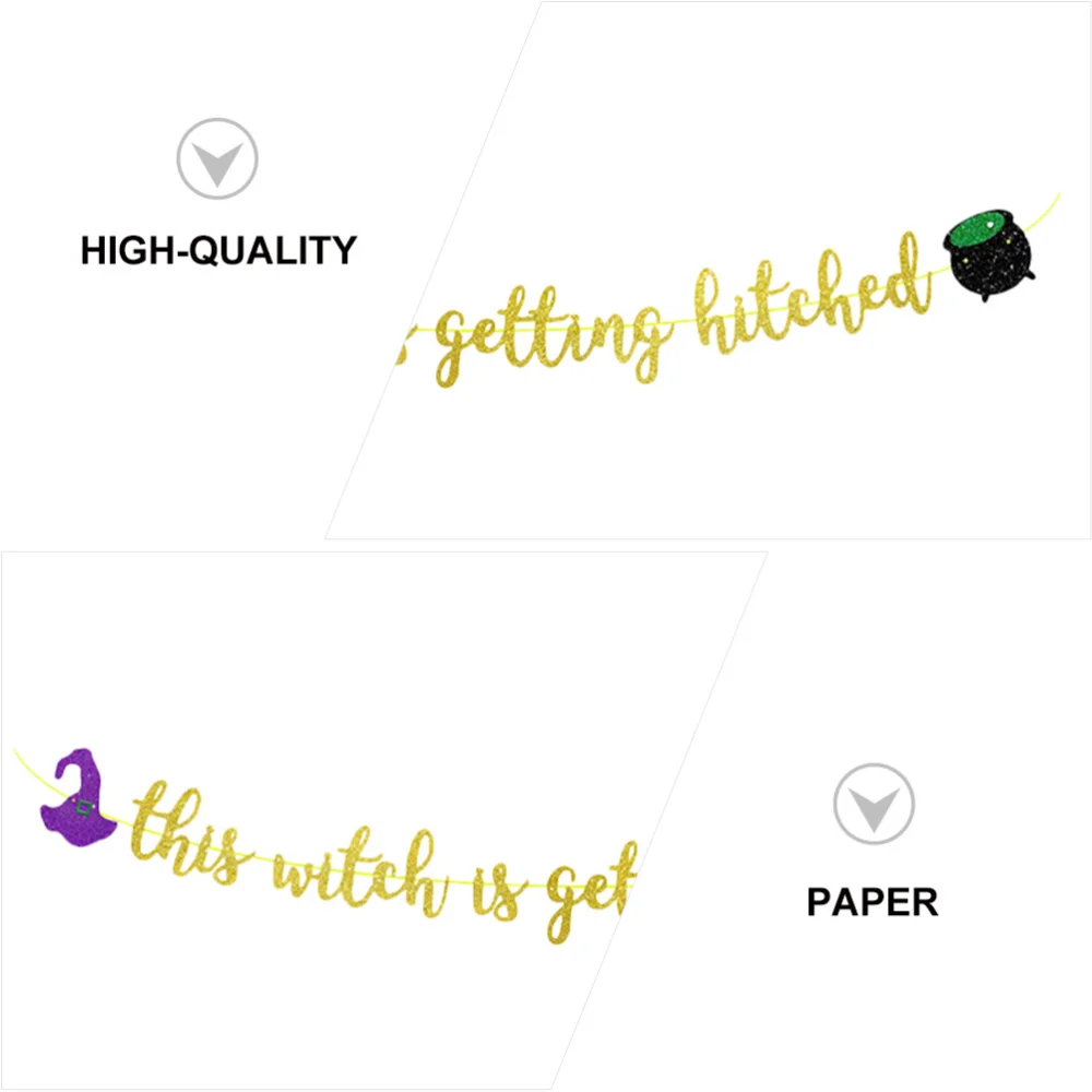 

1 Set of Witches Banner Photo Prop Party Decorations Hanging Flags