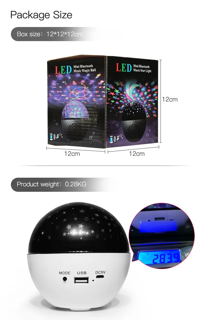 

New Starry Sky Projector Light USB Charging Bluetooth Music Projection Laser LED Night Light Decorative Room Lighting Smart Home