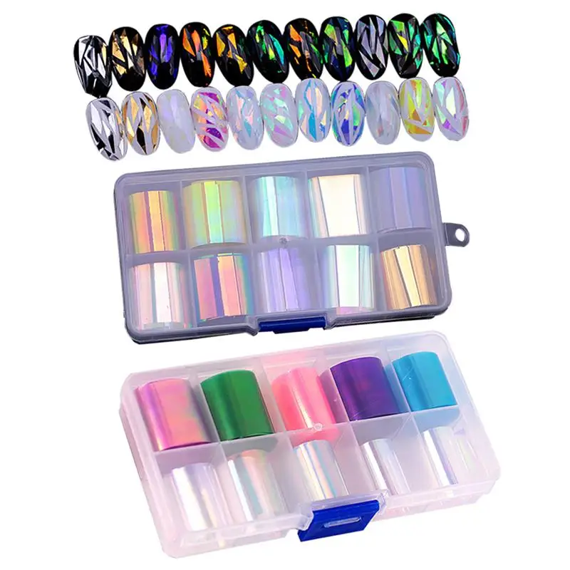 20 рулонов наклеек для ногтей креативные Цветочные наклейки искусственные