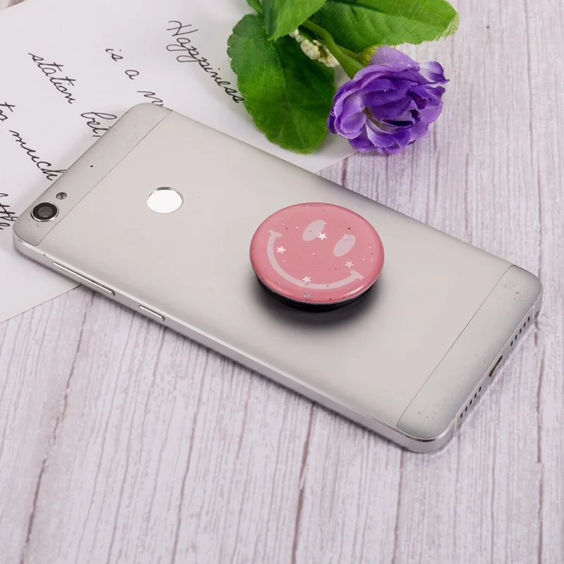 Smile face многофункциональный держатель для телефона с креплением на гнездо с воздушной подушкой Кронштейн для мобильного телефона. 20 шт./партия