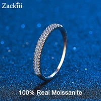 0 23ct moissanite half eternity ring sterling silver stackable engagement ring small sparckly moissanites diamond wedding bands