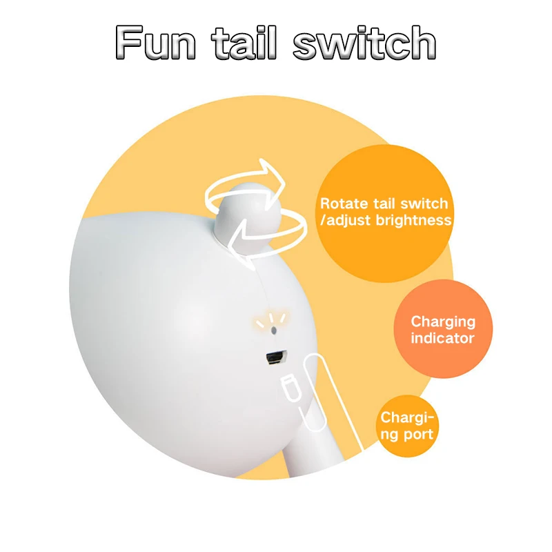 

Table Lamps Led Touch Cute Deer Night Light Usb Rechargeable Bedside lamp Deformable Led Light Child Gift Desktop Decor for Home