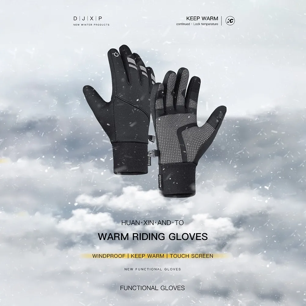 

Windproof Cycling Gloves Touch Screen Riding MTB Bike Bicycle Gloves Thermal Warm Motorcycle Winter Bike Gloves