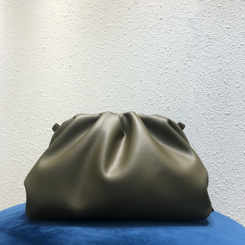 Olive green Женская сумка-клатч из натуральной кожи, сумки на плечо для дам, роскошные сумки для женщин, дизайнерские сумки Bolsa Feminina - Цвет: Olive green