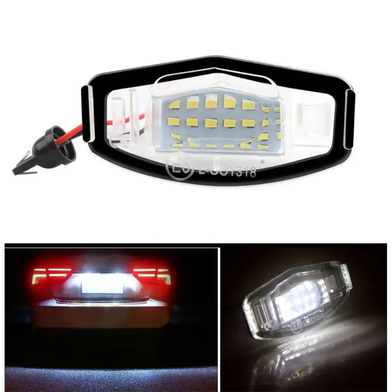 

2 Pcs Bright White 18 LED License Plate Light Lamp for Honda Civic City Legend Accord