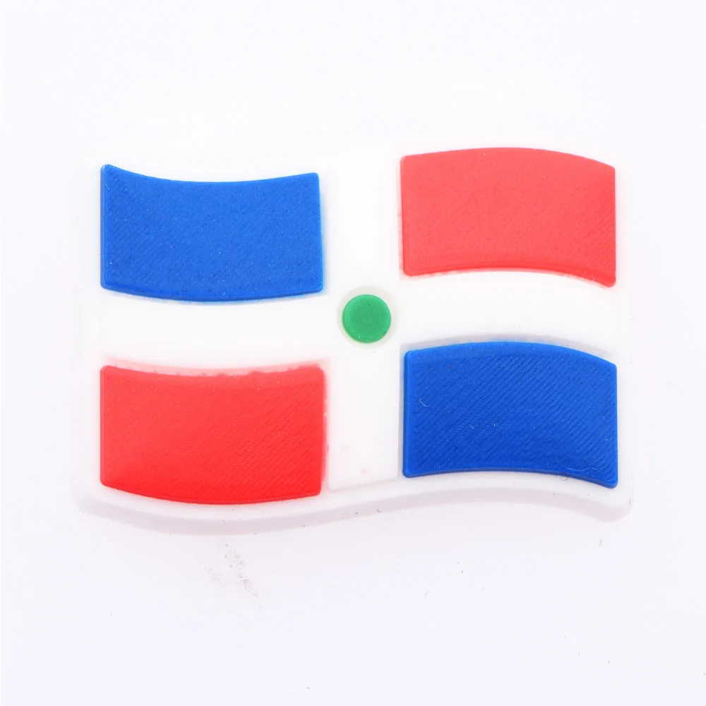 New Custom 1PCS National Flag Croc Charms Accessories PVC Shoe Decorations  Fit For Wristband Hole Wen Women Kids Gifts