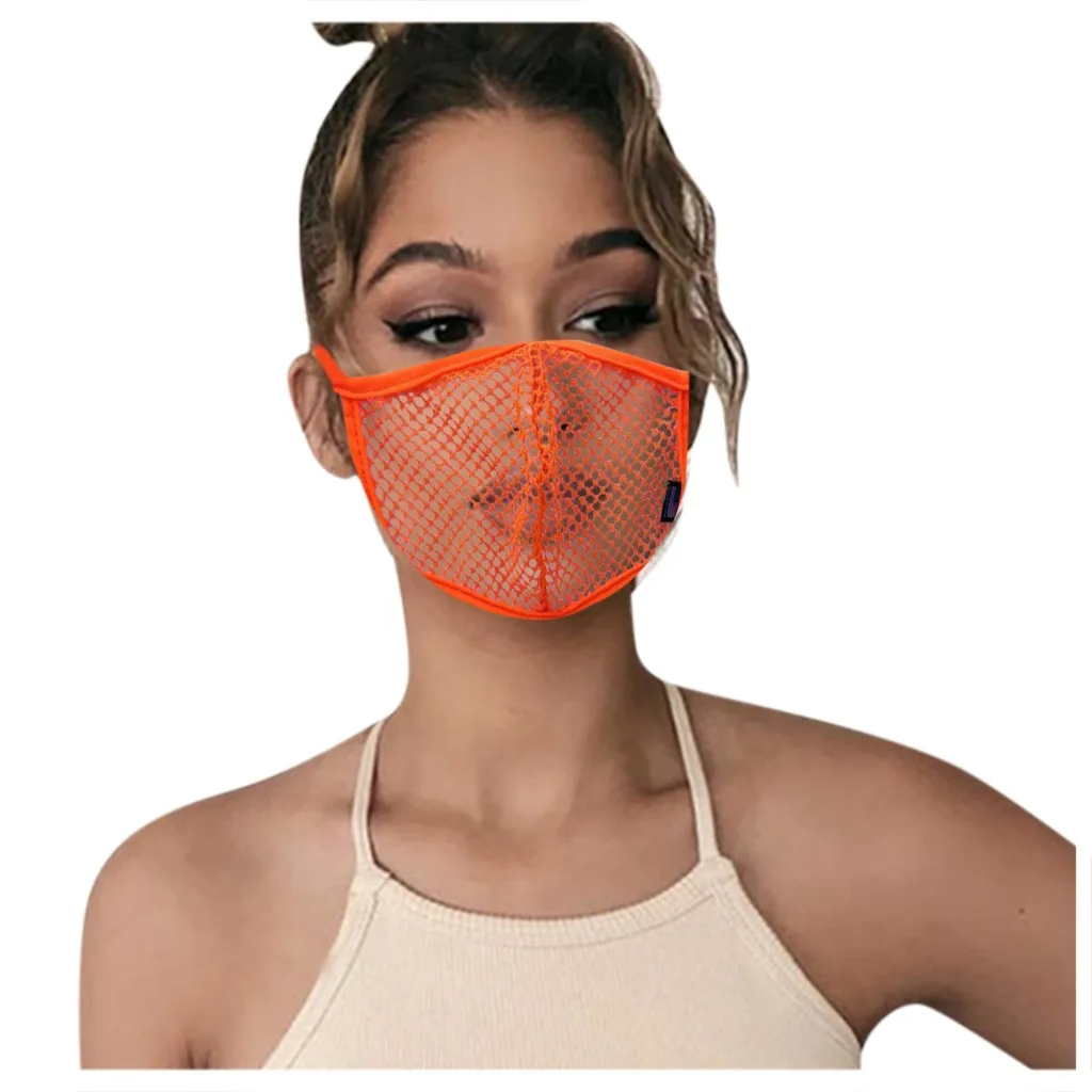 

1pc Adult Face Masks Mesh Solid Color Earloop Mask Reusable Washable Mouth Mask mascarillas reutilizable masque Mouth Caps Cover
